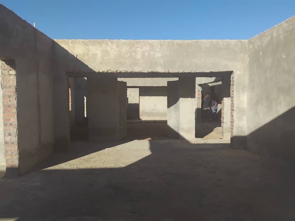 4 bedroomed Emhlangeni incomplete house for sale